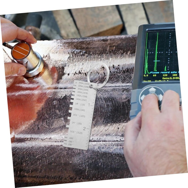 Stainless Steel Welding Gauge Tool Professional Metal Thickness Measurement Ruler - Image 4
